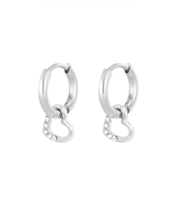 The earrings little heart