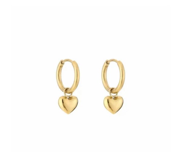 The only heart earrings (Goud)