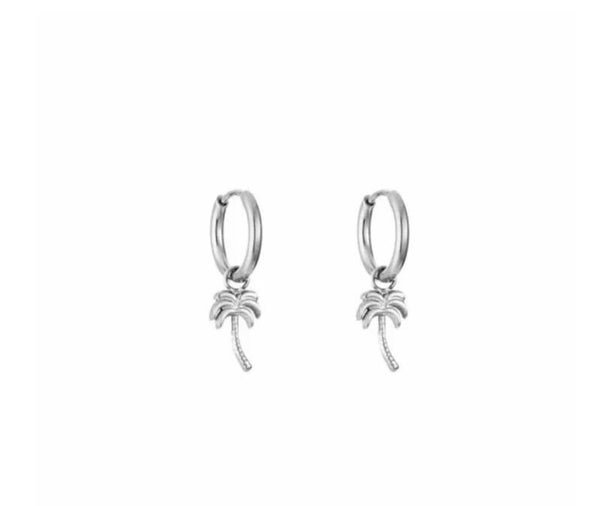 The palm earrings (zilver)