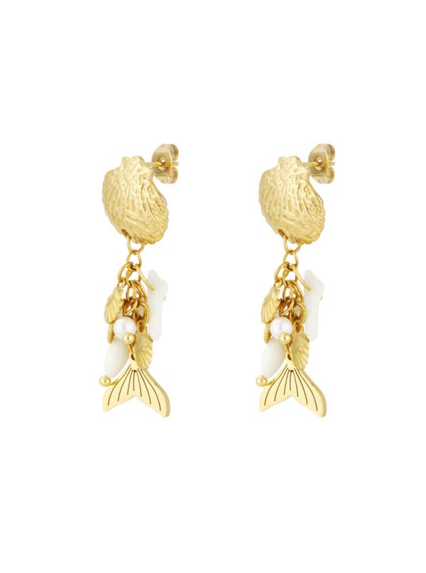 Mermaid World oorbellen Goud