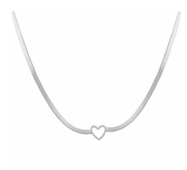 The heart necklace (Zilver)
