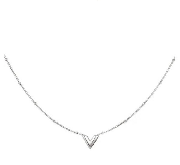 De V hals ketting (Zilver)