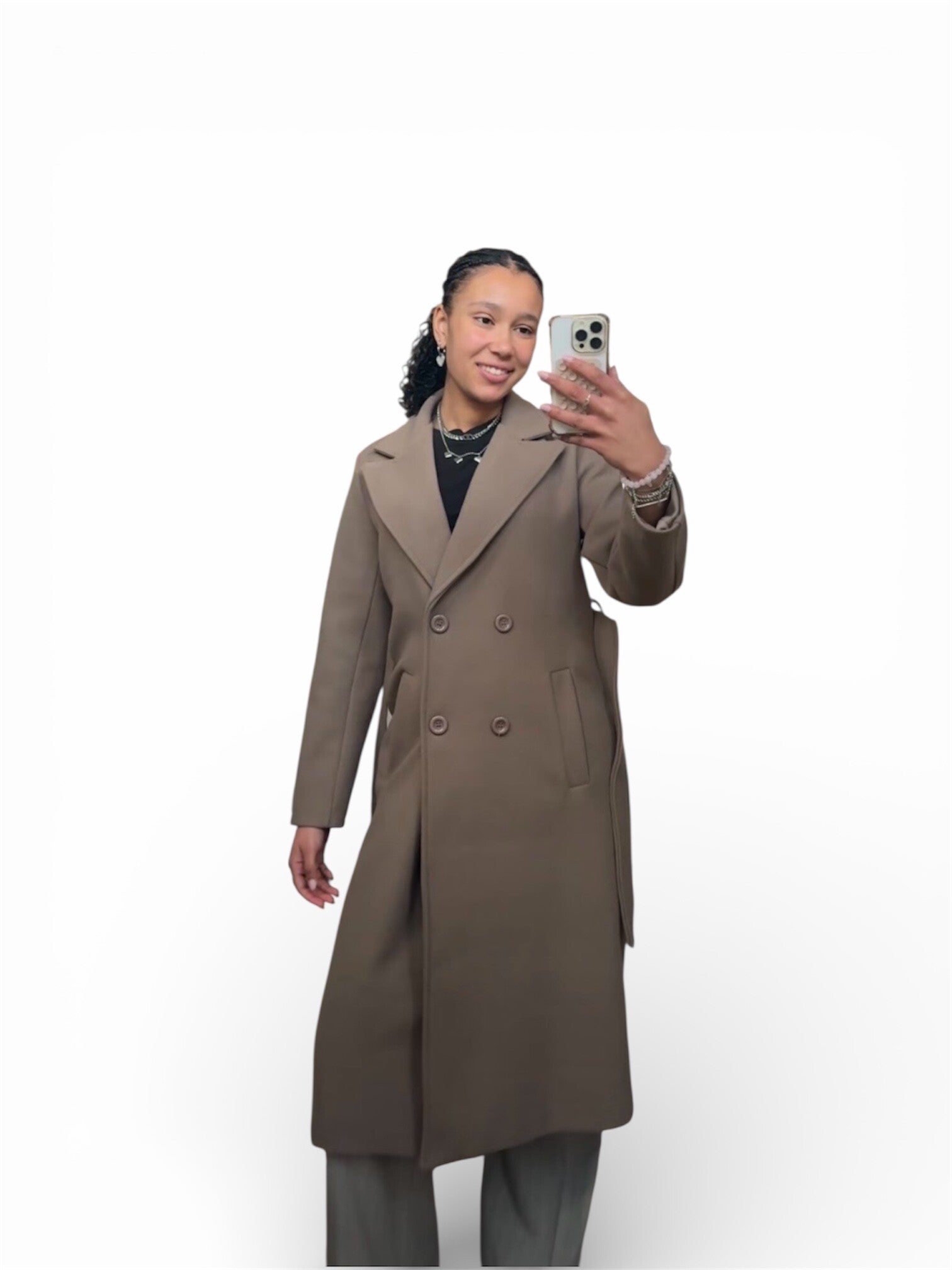 Étoile coat long taupe/beige