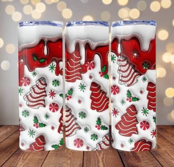 Christmas Tree and snow Tumbler