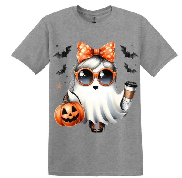 Ghost With A Hair Bow And Sunglasses T-Shirt
