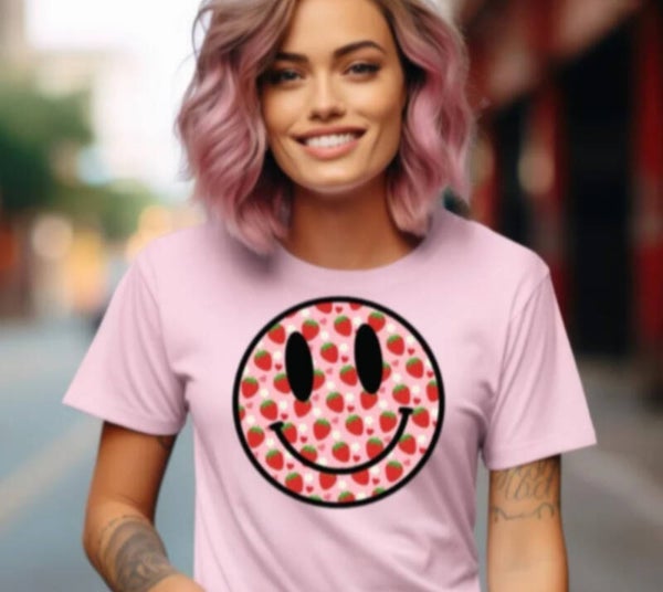 Strawberry Smiley Face