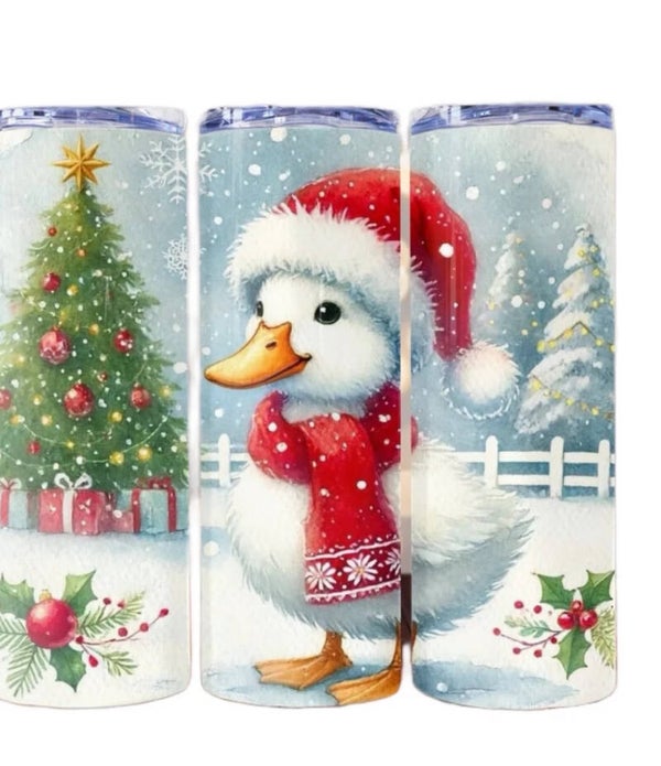 A Duck Ready for Christmas Tumbler