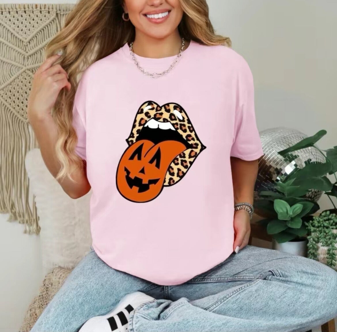 A Mouth with A Pumpkin Tongue T-Shirt
