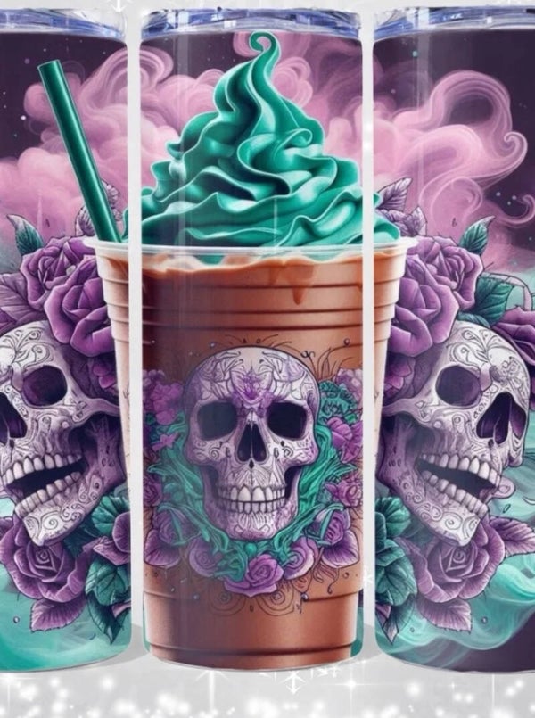Skeleton Head Tumbler