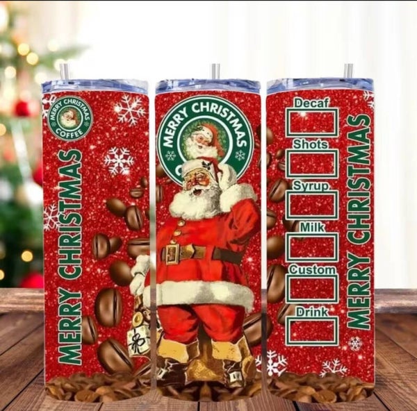 Christmas Tumbler With Santa
