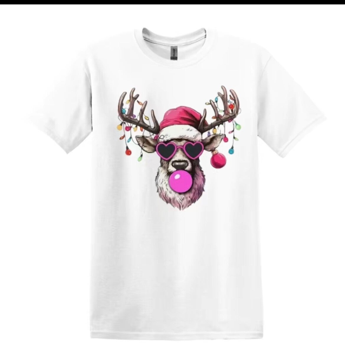 Christmas Deer Chewing bubble gum T-Shirt