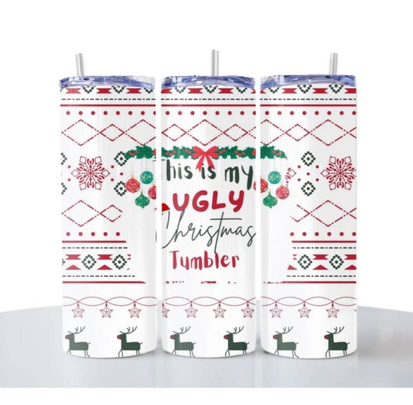 This is my Ugly Christmas Tumbler.