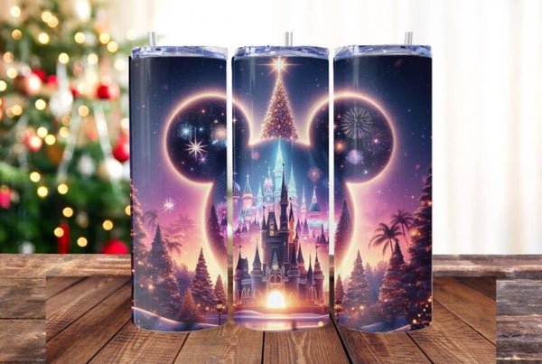 Mickey Silhouette with Disney inside Tumbler.