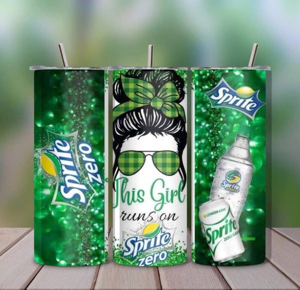 The s Girl Runs on Sprite Zero Tumbler