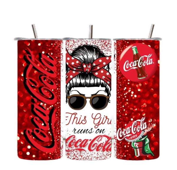 This Girl Runs On Coca- Cola Tumbler