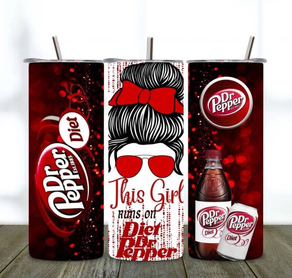 This Girl Runs on Diet Dr. Pepper Tumbler