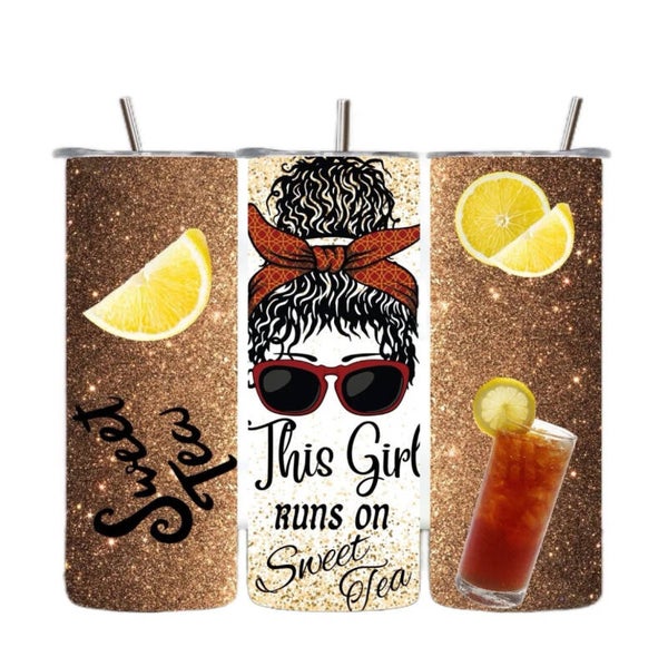 This Girl Runs On Sweet Tea Tumbler