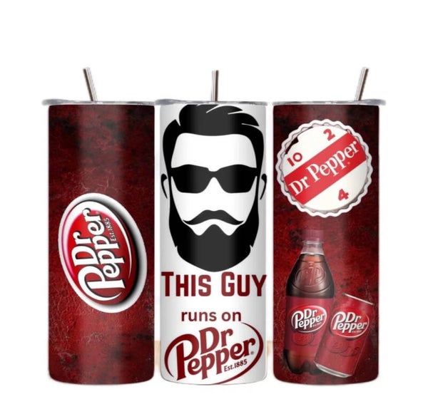This Guy Runs On Dr. Pepper Tumbler