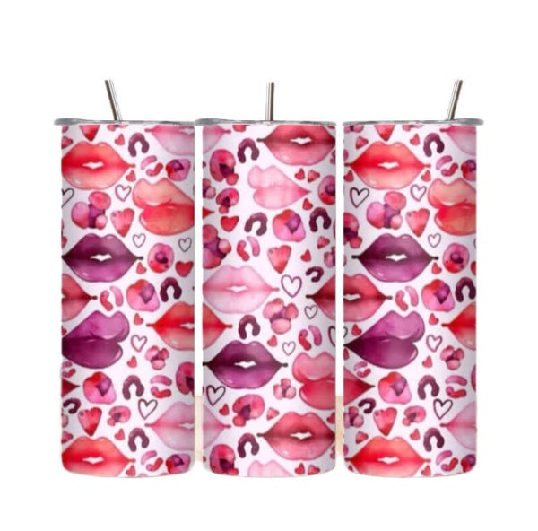Lips and Hearts Tumbler