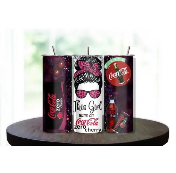 This Girl Runs on Coca-Cola Zero Cherry Tumbler