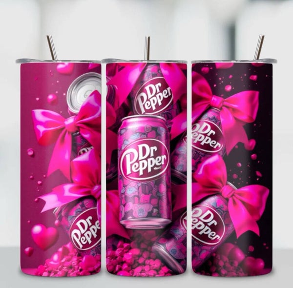 Dr. Pepper W/ Hearts and Bows Tumbler