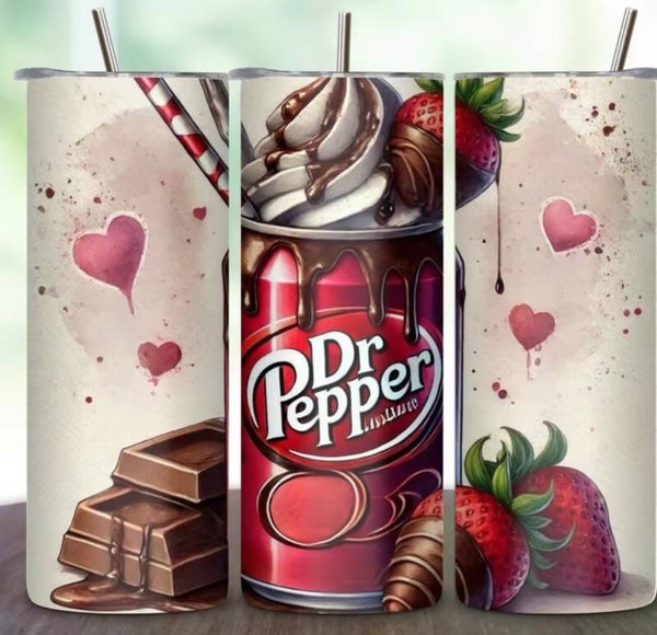 Dr. Pepper w/Strawberry’s & Chocolate Tumbler
