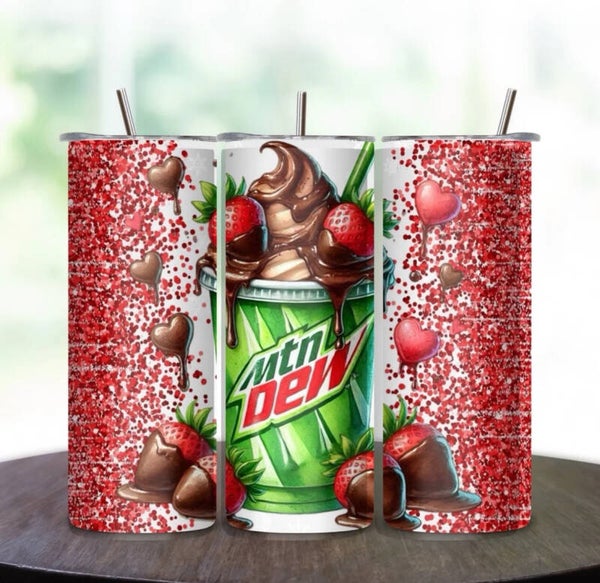Mt Dew W/ Strawberry’s and Chocolate Tumbler