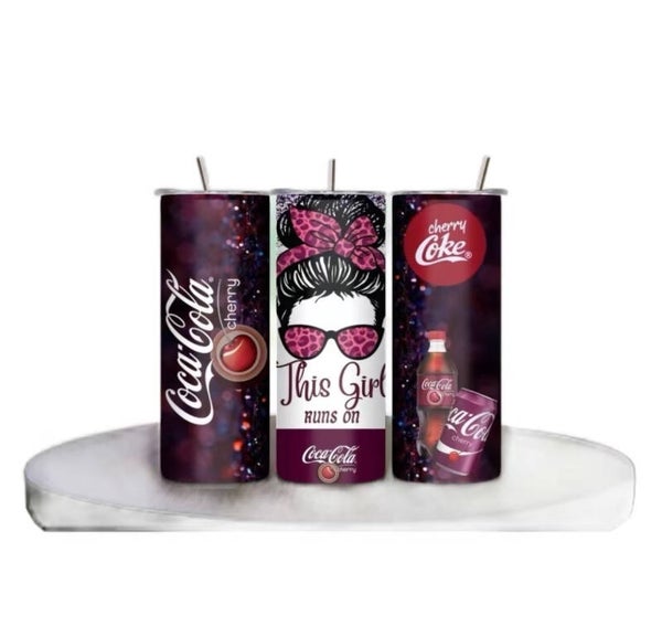 This Girl Runs on Coca-Cola Cherry Tumbler