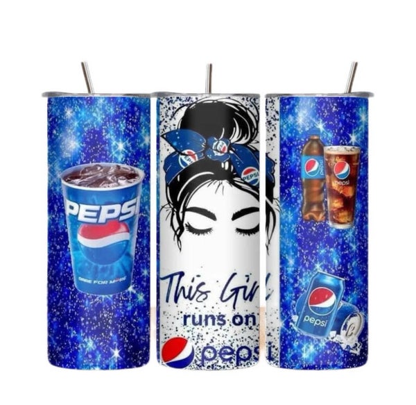 This Girls Runs on Pepsi Tumbler