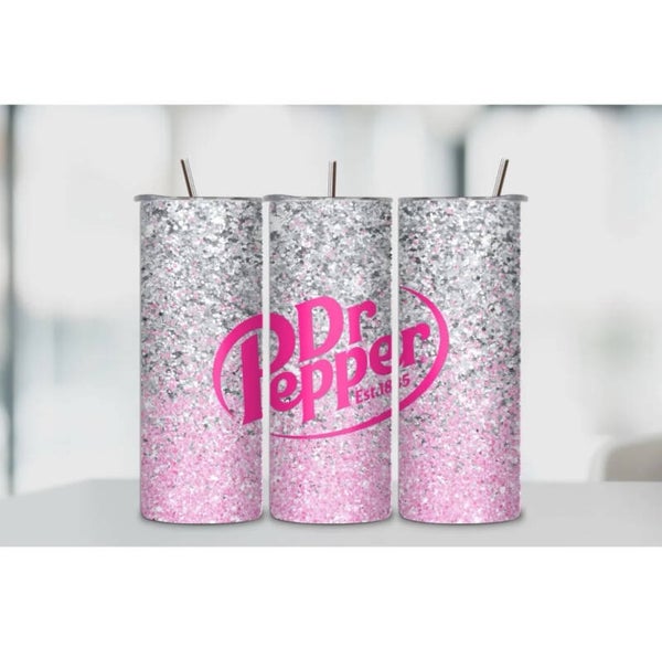 Dr Pepper in Pink Tumbler