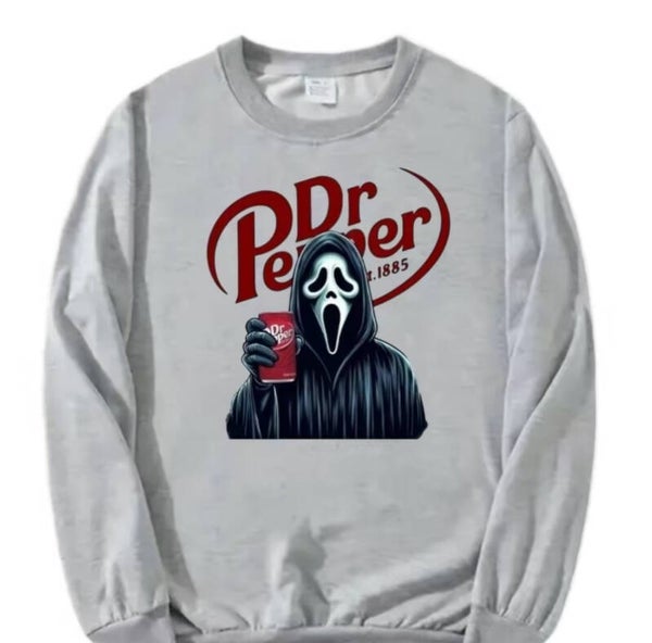 Dr Pepper with a Ghost on a Sweatshirt