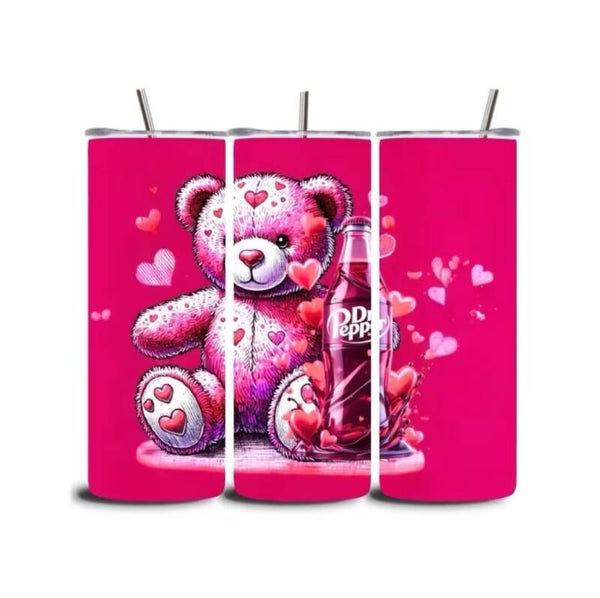 Dr Pepper with a Teddy Bear Tumbler