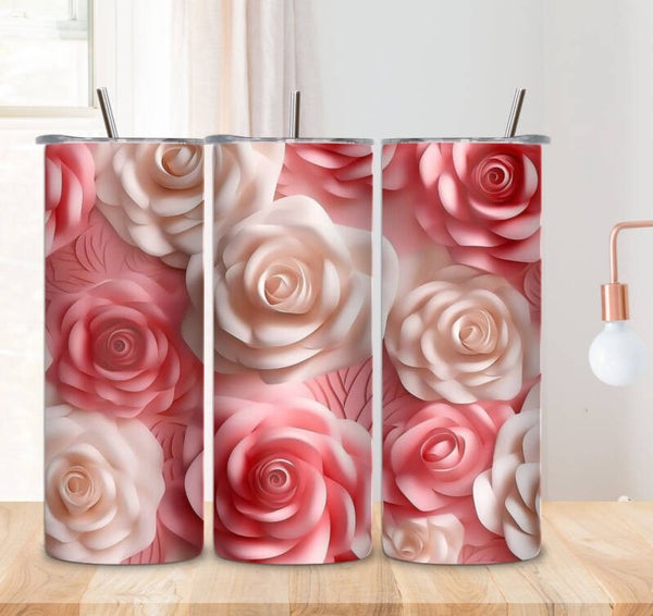 Tumbler with Roses