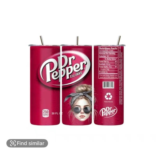 Dr Pepper w/Girl Tumbler