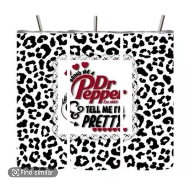 Leopard Print Dr Pepper Tumbler