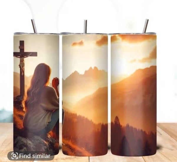 Sitting at the foot of the Cross Tumbler