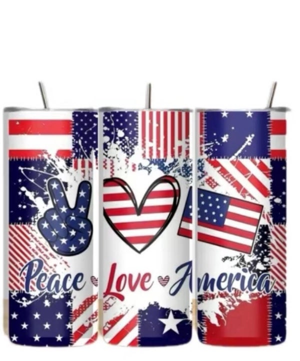 Red ,white & blue Tumbler