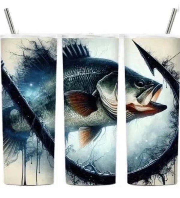 Fish and Hook Tumbler