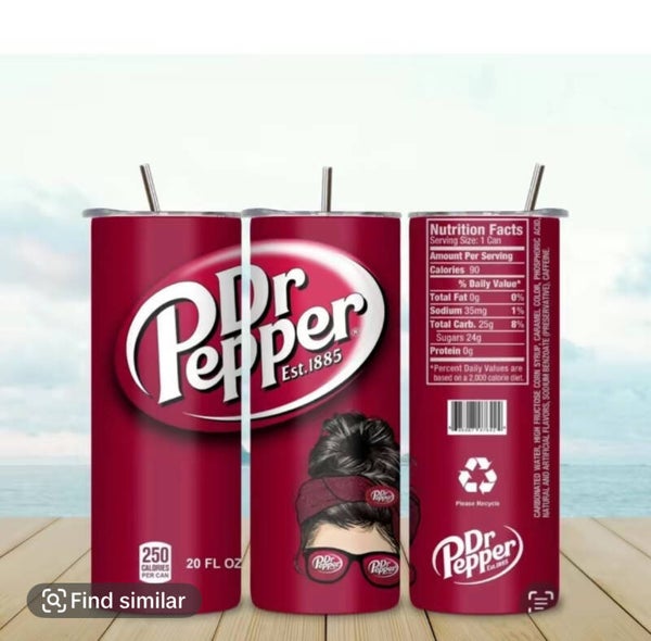 Dr Pepper girl w/Dark hair Tumbler