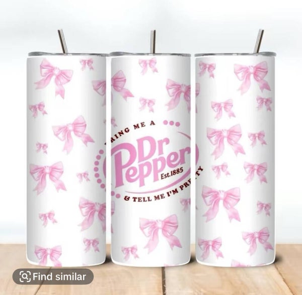 Dr Pepper W/Bows Tumbler