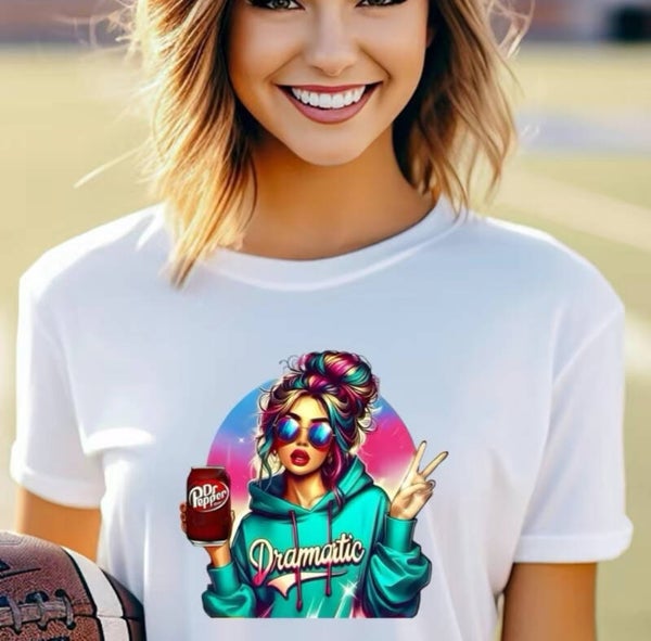 Dramatic Girl on a T-Shirt