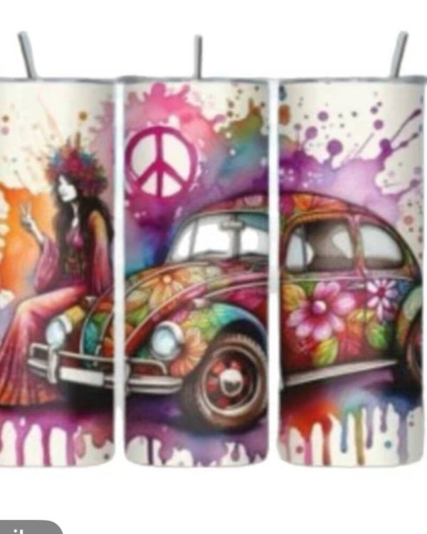 Volkswagen and peace sign Tumbler