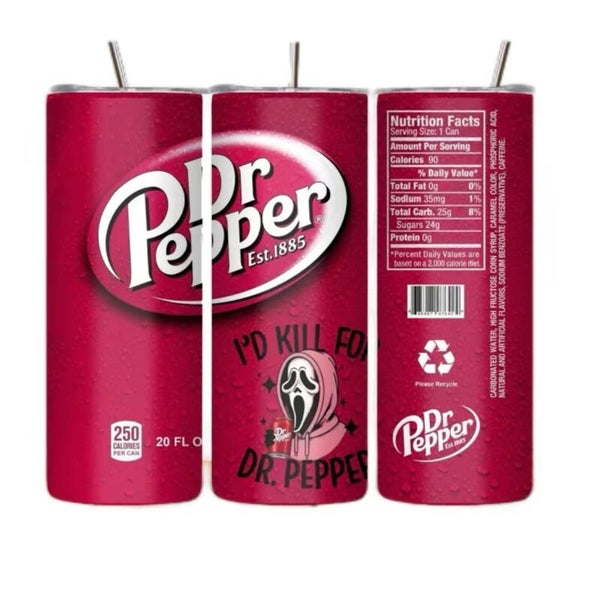 Dr Pepper with Ghost face tumbler