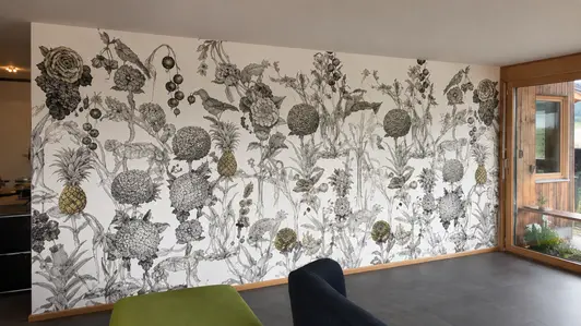 apezierarbeiten und Designwand in Zürich-Witikon – Maler Mathias