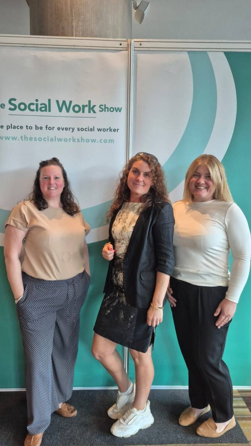 Emma with the SENsational Growth team at the Manchester Social Work Show