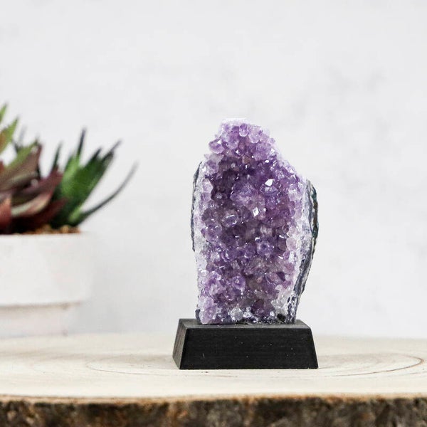 Amethist Houten Voetstuk