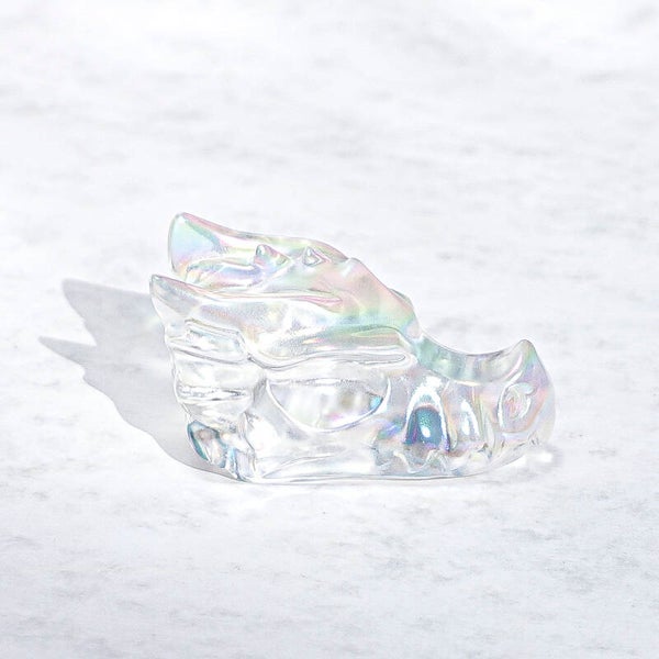 Aura Coated Glazen Drakenhoofd #714