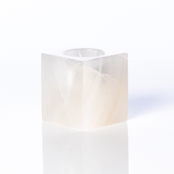 Witte Onyx Theelichthouder #132b