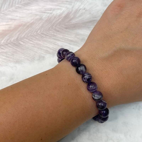 Chevron Amethist Armband 8MM #242