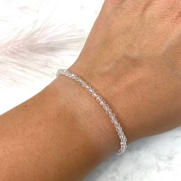 Bergkristal Facet Armband 3MM #260
